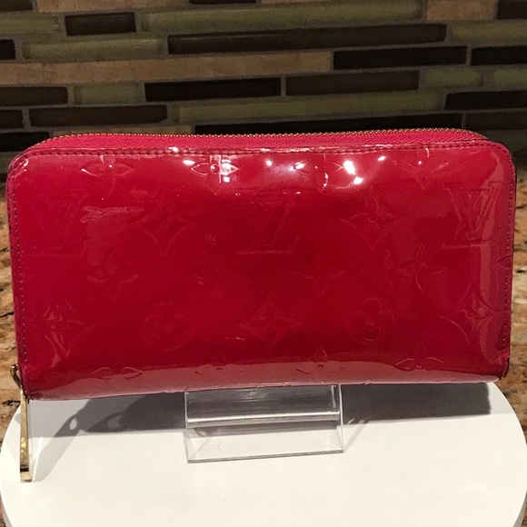 LOUIS VUITTON Red Vernis Zippy Long Wallet ❤️ - Picture 1 of 17